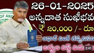 అన్నదాత సుఖీభవ డబ్బులు ఏ నెల నుండి రైతుల ఖాతాలో జమ వెంటనే అర్హులు జాబితా చెక్ చేసుకోండి