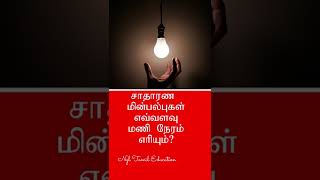 சாதாரண மின் பல்புகள் எவ்வளவு மணி நேரம் எரியும்How many hours do ordinary light bulbs burn?Scientific