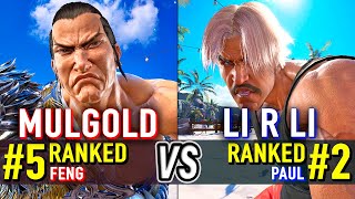 T8 🔥 MULGOLD (#5 Ranked Feng) vs LI R LI (#2 Ranked Paul) 🔥 Tekken 8 High Level Gameplay