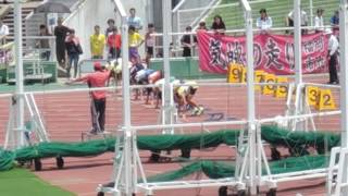 福岡県中学通信陸上 共通女子100mH 準決勝2組