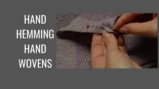 How to hand hem hand wovens