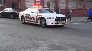 GLIMPSE OF EMPRESS EMS FLY CAR ON SCENE OF A PERSON SHOT CALL ON PARK HILL AVE. IN YONKERS, N.Y.