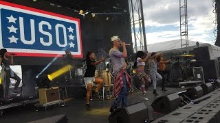 Sony Music Latin Artist Yandel Vists and Entertains Troops at USO Concert at For