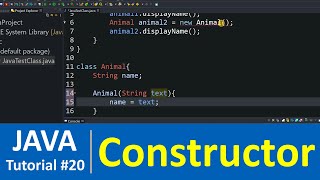 Java Tutorial #20 - Java Constructors for Class Objects with Program