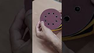 เทคนิคใส่กระดาษทรายกลมให้ตรงรู / Technique to put round sandpaper in the hole