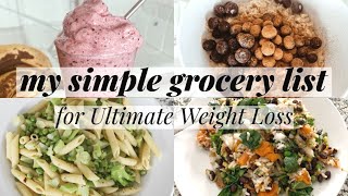 LOW CALORIE DENSITY GROCERY LIST + 30 DAY WEIGHT LOSS CHALLENGE RULES