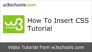 W3Schools How To Insert CSS Tutorial