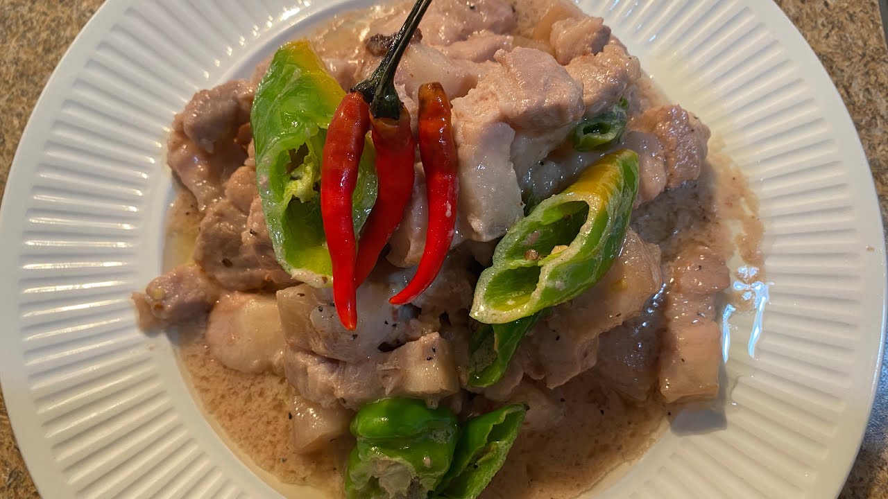 Spicy Pork Belly Bicol Express With Coconut Milk Ni Anak Lupa - YouTube