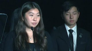 Daughter of slain Toronto Const. Andrew Hong speaks at his funeral