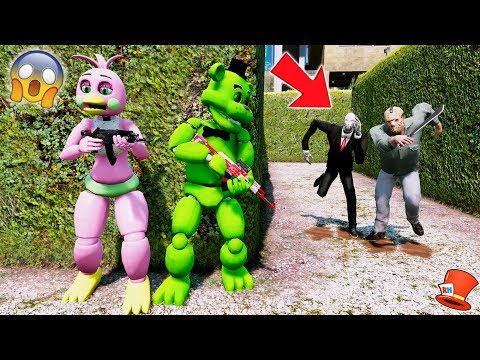Can Slime Freddy Flower Chica Hide From Slender Man -