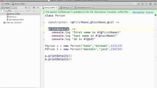 Define Classes in CoffeeScript