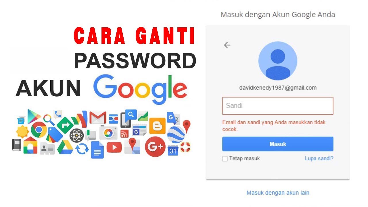 CARA GANTI KATA SANDI / PASSWORD AKUN GOOGLE !!! - YouTube