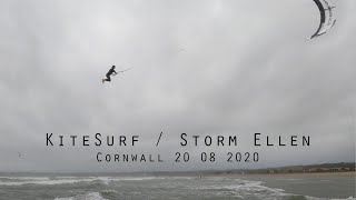 KiteSurf clips from today - Storm Ellen Cornwall