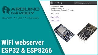 Arduino návody | ESP WiFi webserver | ESP32 | ESP8266