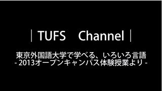 [東京外国語大学］ 東京外大で学べる、いろいろ言語―2013年オープンキャンパス体験授業から