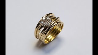 18KT gold and diamond ring handmade