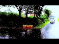 walking in super heavy rain and strong winds in indonesian mountain village life