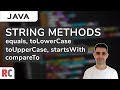 String Methods (equals, toLowerCase, startsWith, compareTo) | Java Tutorials For Beginners