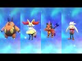 Pokémon Scarlet & Violet  All Starters Evolutions Comparison (Indigo Disk)