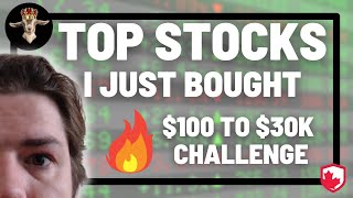 $100 to $30K - I JUST BOUGHT THESE TOP STOCKS 2021 - WealthSimple Trade Challenge