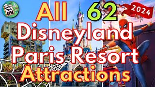 All 62 Disneyland Paris Resort Attractions - 2024 - ALL RIDES & SHOWS