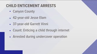 Two Canyon County men charged, arrested in sting operation against child predators