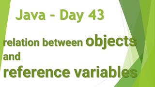 Java - Day 43 (in Telugu) - relation between objects and reference variables