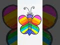 butterfly Drawing different colours | Easy Drawing Ideas | #shorts