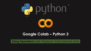 Colab: String operations in Python 3.0