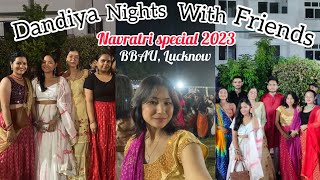 Dandiya night at BBAU 🎆 || celebrating Dandiya for the first time || Navratri special 💕