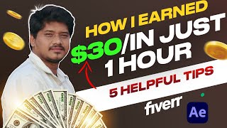 HOW I EARNED 30$ IN HOUR - FOLLOW THIS 5 USEFUL TIPS #fiverr #money #earnmoneyonline