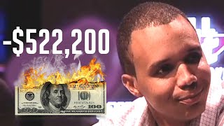 Phil Ivey LOSES over HALF A MILLION DOLLARS in 2 sick poker hands!