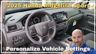 2025 Honda Ridgeline Sport Vehicle Settings