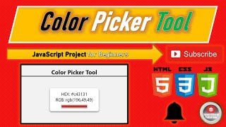 Color Picker Tool using HTML, CSS & JavaScript Get HEX Color Code Instantly!
