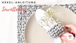 DIY Häkelanleitung einfache Serviettenringe