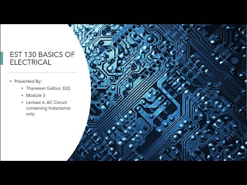 KTU - Basic Electrical - Module 3 - 7. AC Circuit Containing Pure ...