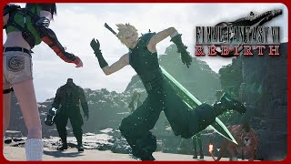 Yuffie and Red laugh at Cloud for doing the Cactuar pose - Final Fantasy 7 Rebirth