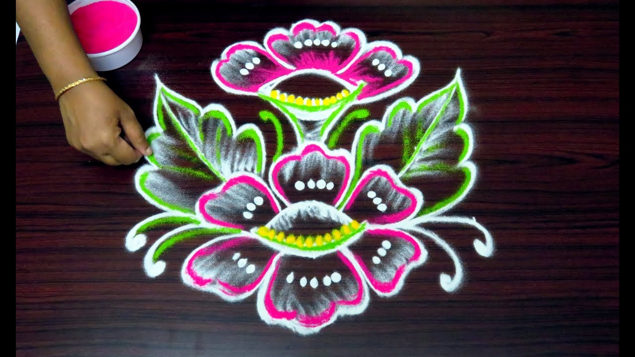 Flower Rangoli Muggulu Designs At Andy Summer Blog