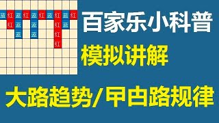 【精英百家乐183】新手科普下三路【6】曱甴路【模拟篇】