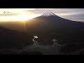 scenic beauty lake shoji 嵐影湖光 空撮 富士山と精進湖と朝日 空撮 ドローン