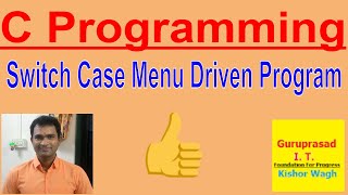 C Programming Menu Driven Switch Case Session 15