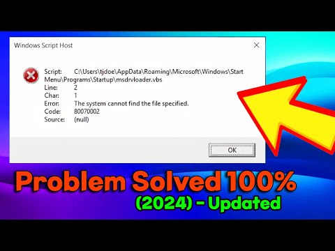 [Solved]- Windows Script Host Error in Windows 11/10 (2024 Updated)