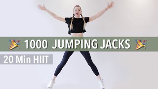 1000 JUMPING JACKS CHALLENGE 🔥  20 Min HIIT Workout / 1000 Hampelmann Challenge