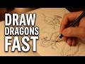 How to Draw Any Dragon | Beginner Silhouette Method