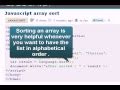 JAVASCRIPT Tutoriral : Javascript array sort