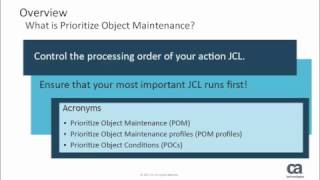CA Database Analyzer™ for DB2 for z/OS Prioritize Object Maintenance