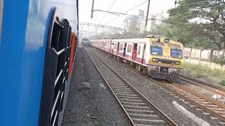 11010 Sinhagad Express crossing with Alco hauled 11029 Koyna express