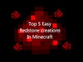 Top 5 Easy Redstone Tricks | Minecraft