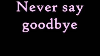 Bon Jovi - Never Say Goodbye (Lyrics)
