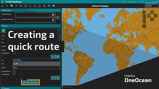 ChartCo OneOcean - Creating a quick route